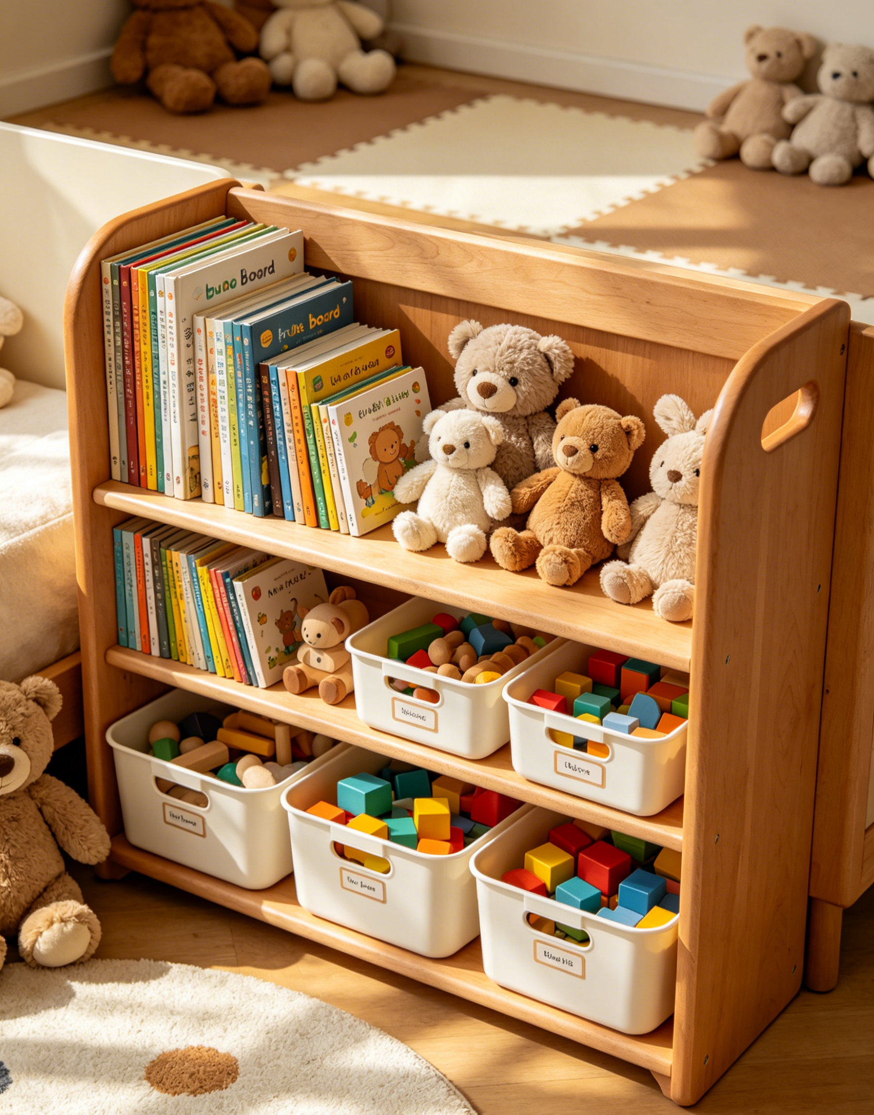 Open Shelf Toy Storage Cabinet